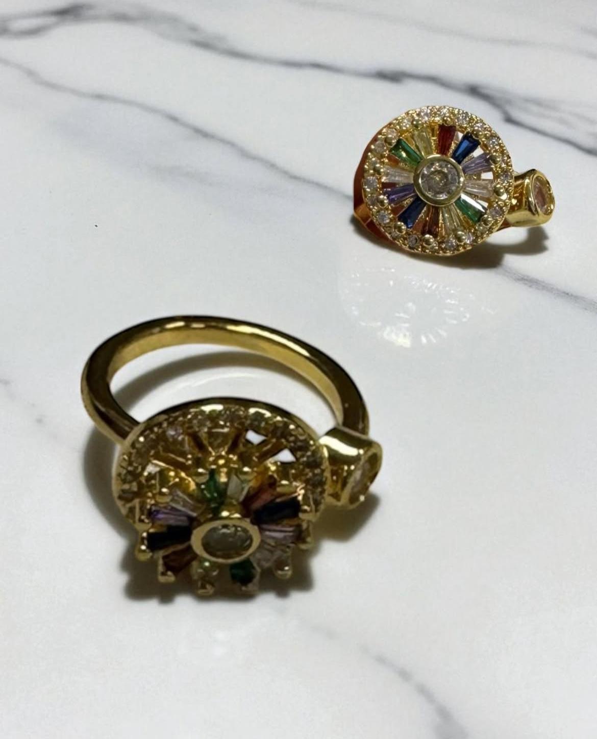 bague en "Arc-en-Ciel Précieux"